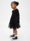 Gap Baby & Toddler Mixed Media Tulle Dress In Black