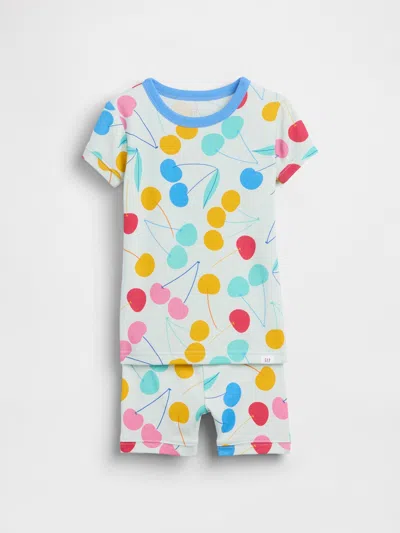 Gap Baby & Toddler Organic Brushed Cotton Cherry Pj Short Set In Multi