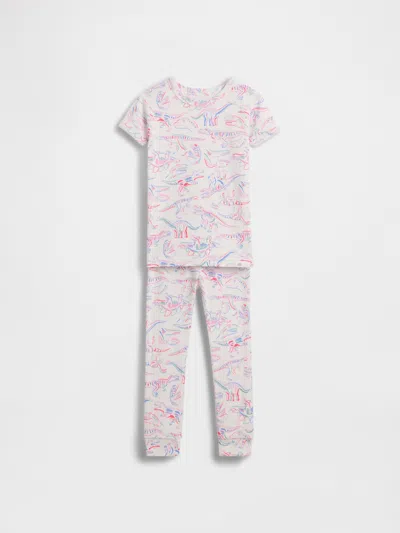 Gap Baby & Toddler Organic Brushed Cotton Dino Pj Set In Pink