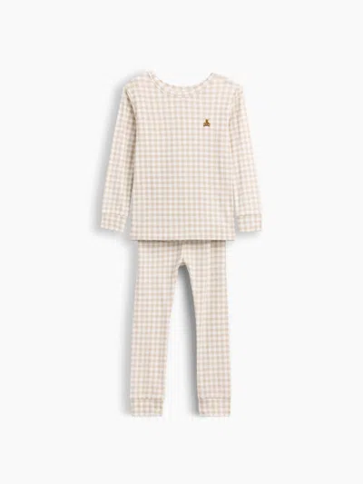 Gap Baby & Toddler Organic Brushed Cotton Gingham Pj Set In Neutral