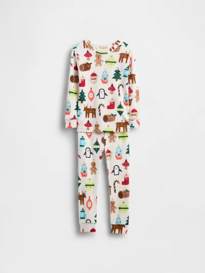 Gap Kids' Baby & Toddler Organic Brushed Cotton Holiday Pj Set In White