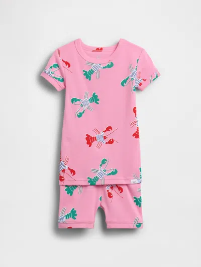 Gap Baby & Toddler Organic Brushed Cotton Lobster Pj Short Set In Pink
