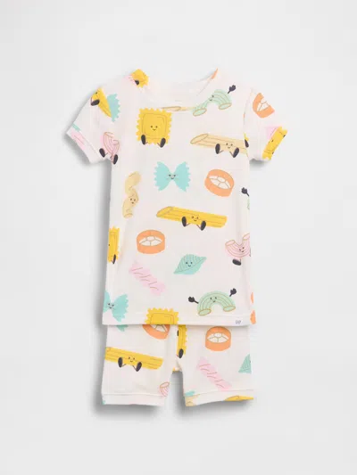 Gap Kids' Baby & Toddler Organic Brushed Cotton Pasta Pj Short Set In Multi