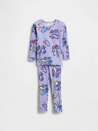 Gap Baby & Toddler Organic Brushed Cotton Pj Set In Blue
