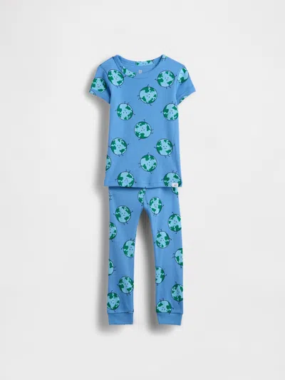 Gap Kids' Baby & Toddler Organic Brushed Cotton Pj Set In Blue
