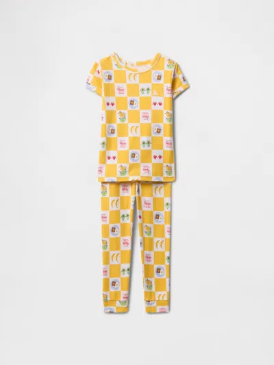 Gap Kids' Baby & Toddler Organic Brushed Cotton Pj Set In Breakfast Foods