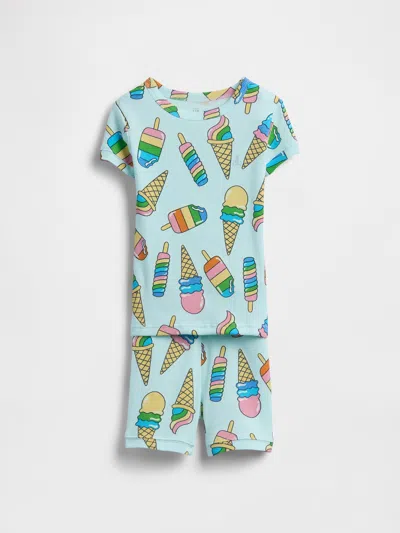 Gap Kids' Baby & Toddler Organic Brushed Cotton Pj Set In Ice Cream