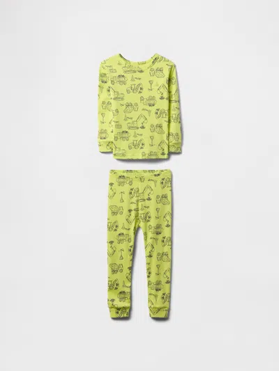 Gap Kids' Baby & Toddler Organic Brushed Cotton Pj Set In Limon Yellow
