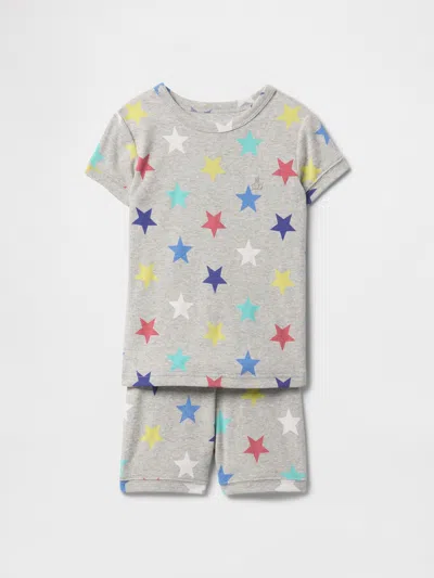 Gap Kids' Baby & Toddler Organic Brushed Cotton Pj Set In Multi Star Grey