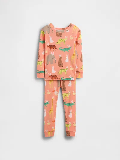 Gap Kids' Baby & Toddler Organic Brushed Cotton Pj Set In Orange