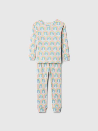 Gap Kids' Baby & Toddler Organic Brushed Cotton Pj Set In Rainbows