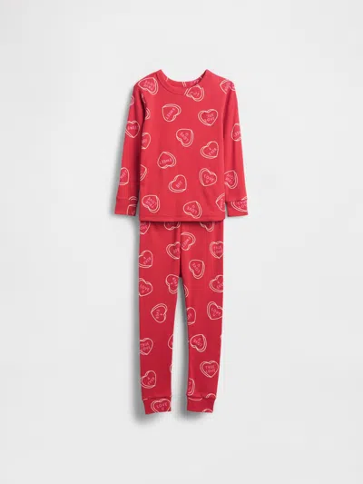 Gap Kids' Baby & Toddler Organic Brushed Cotton Pj Set In Red