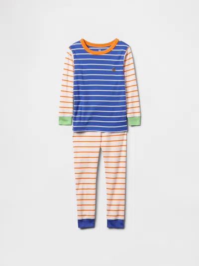 Gap Kids' Baby & Toddler Organic Brushed Cotton Pj Set In Spring Multi Stripe
