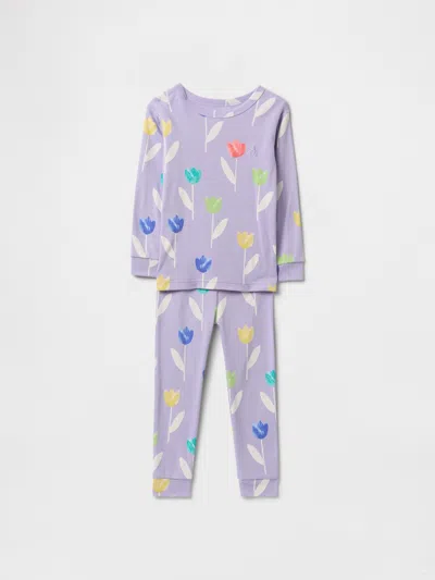 Gap Kids' Baby & Toddler Organic Brushed Cotton Pj Set In Violet Tulip
