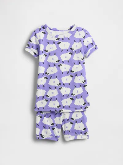 Gap Kids' Baby & Toddler Organic Brushed Cotton Pj Set In Wisteria Blossom Purple