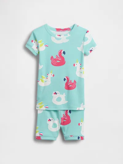 Gap Baby & Toddler Organic Brushed Cotton Pool Float Pj Short Set In Blue