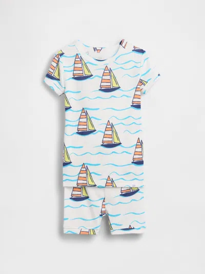 Gap Kids' Baby & Toddler Organic Brushed Cotton Sailboat Pj Short Set In White