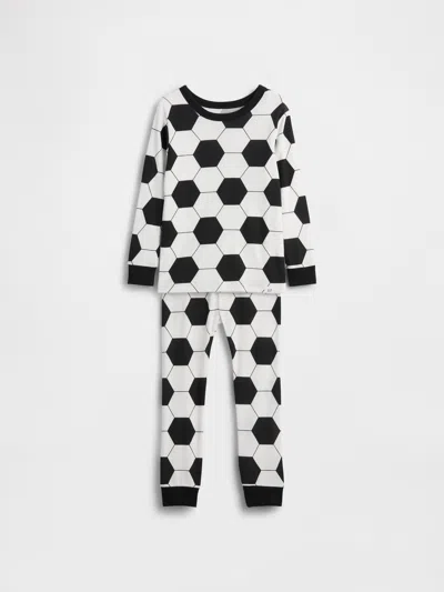 Gap Kids' Baby & Toddler Organic Brushed Cotton Soccer Pj Set In White