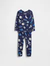 Gap Baby & Toddler Organic Brushed Cotton Space Pj Set In Blue