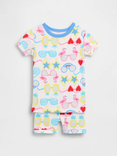 Gap Baby & Toddler Organic Brushed Cotton Sunglasses Pj Short Set In White