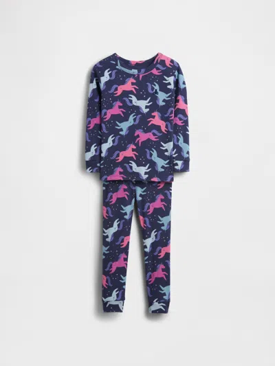 Gap Kids' Baby & Toddler Organic Brushed Cotton Unicorn Pj Set In Blue