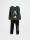 Gap Baby & Toddler Organic Brushed Cotton Wicked Pj Set In Green