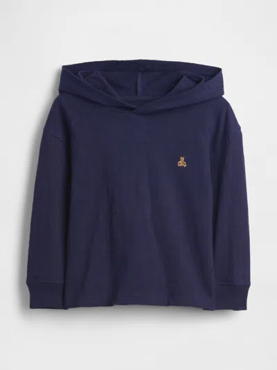 Gap Baby & Toddler Organic Cotton Hooded T-shirt In Blue