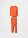 Gap Baby & Toddler Organic Ribbed Cotton Pj Set In Blood Orange