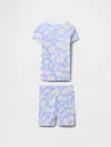 Gap Baby & Toddler Organic Ribbed Cotton Pj Set In Floral Blue Crystal
