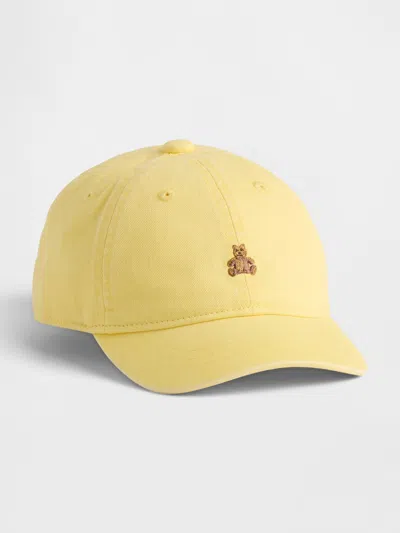 Gap Kids' Baby & Toddler Overdye Brannan Bear Baseball Hat In Yellow
