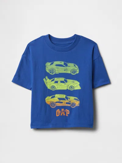 Gap Baby & Toddler Oversized Hot Wheels Graphic T-shirt In Dazzling Blue