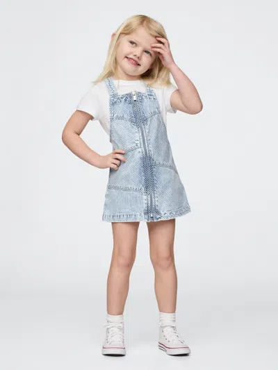 Gap Baby & Toddler Patchwork Striped Denim Skirtall In Indigo Stripe