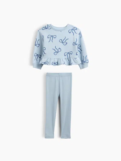 Gap Baby & Toddler Peplum Sweatshirt & Leggings Set In Blue