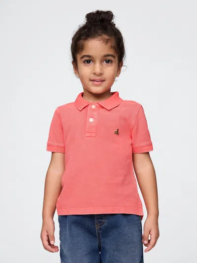 Gap Baby & Toddler Pique Polo Shirt Shirt In Fresh Coral