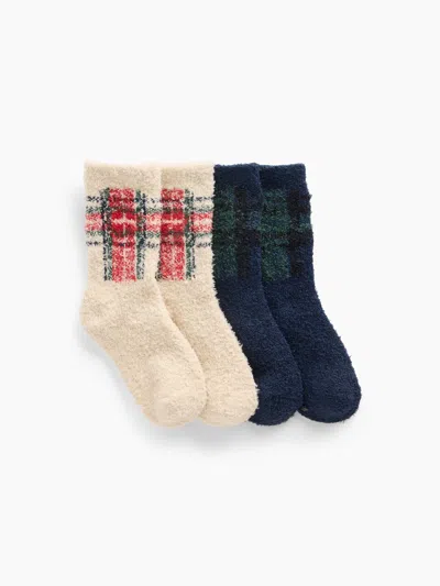 Gap Baby & Toddler Plaid Cozy Socks (2-pack) In Multi
