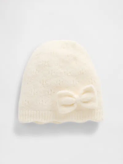 Gap Baby & Toddler Pointelle Bow Beanie In White