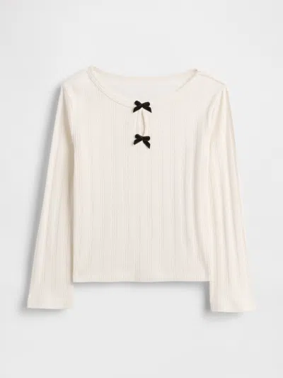 Gap Baby & Toddler Pointelle Bow Top In White