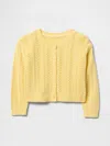 Gap Baby & Toddler Pointelle Cardigan In Pale Banana Yellow