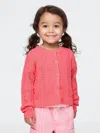 Gap Baby & Toddler Pointelle Cardigan In Sassy Pink