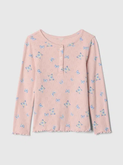 Gap Baby & Toddler Pointelle Henley Shirt In Misty Rose Pink