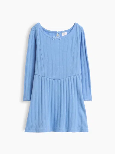 Gap Baby & Toddler Pointelle Rib Dress In Blue