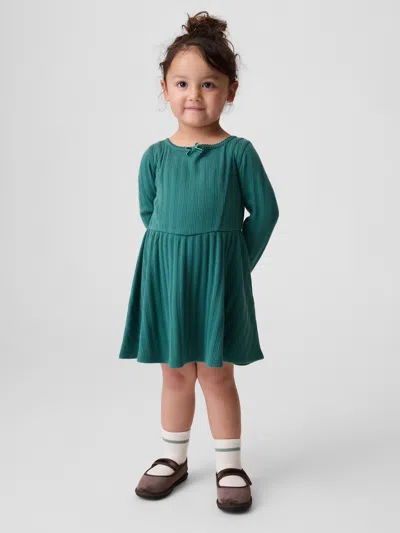 Gap Baby & Toddler Pointelle Rib Dress In Green