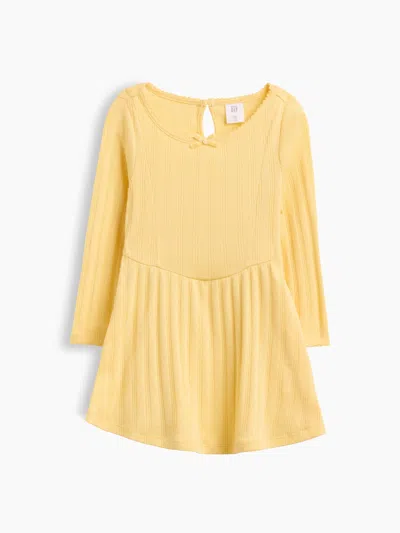 Gap Baby & Toddler Pointelle Rib Dress In Yellow