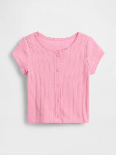 Gap Baby & Toddler Pointelle Rib Top In May Pink