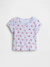 Gap Baby & Toddler Pointelle Rib Top In Serene Blue