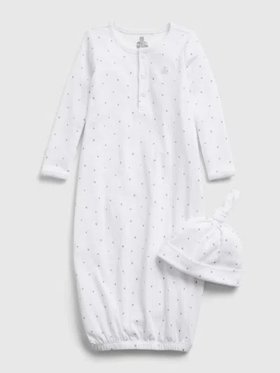 Gap Baby & Toddler Print Sleep Gown Set In White