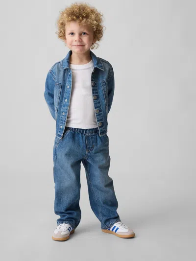 Gap Baby & Toddler Pull-on Baggy Cargo Jeans In Blue