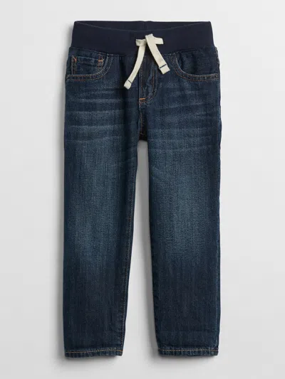 Gap Babies' Toddler Pull-on Slim Jeans With Washwell3 In Dark Wash Indigo