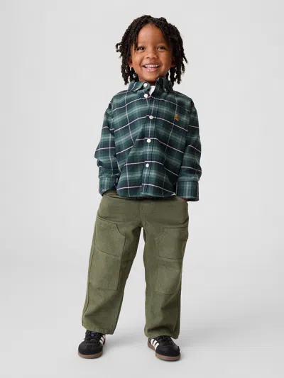 Gap Baby & Toddler Pull-on Baggy Carpenter Jeans In Tweed Green