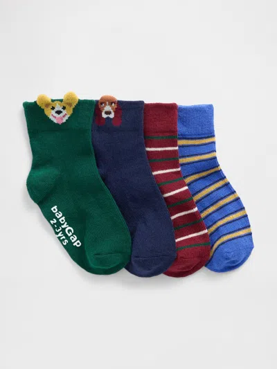 Gap Baby & Toddler Quarter Crew Socks In Green